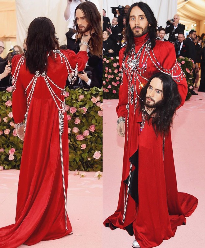 Màn xuất hiện kinh dị nhất Met Gala 2019: Jared Leto khoe... cái đầu thứ 2, bao ngôi sao chặt chém cũng không đọ được - Ảnh 3.
