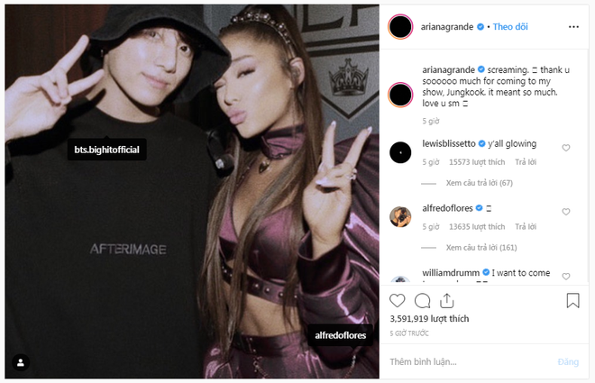 Một bức hình cảm ơn thôi nhưng liệu fan có quyền hy vọng vào màn hợp tác giữa Ariana Grande và BTS hay không? - Ảnh 4.