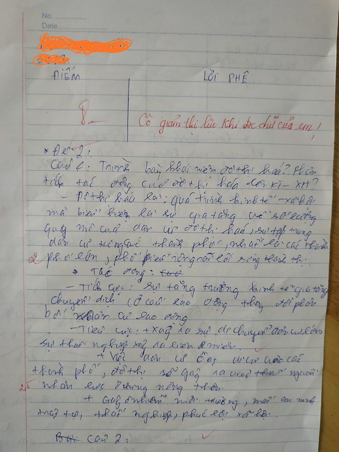 Viết chữ viết xấu không tả, cậu bạn nhận được lời phê không thể nào đắng hơn: Cô giảm thị lực khi đọc bài của em! - Ảnh 1.