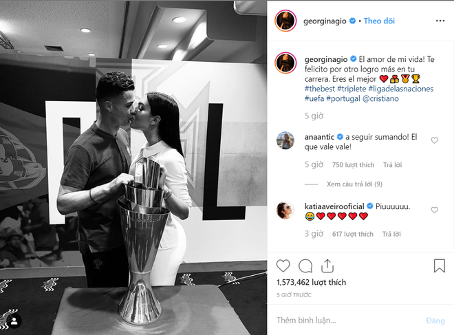 Chứng kiến Ronaldo th&ecirc;m một lần n&acirc;ng c&uacute;p, c&ocirc; bạn g&aacute;i xinh đẹp đ&atilde; kịp đ&aacute;nh dấu chủ quyền bằng h&agrave;nh động chưa từng c&oacute; n&agrave;y - Ảnh 1.