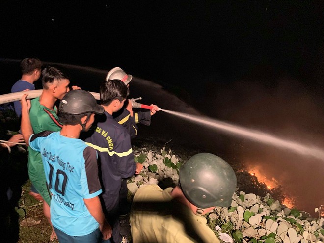 Đà Nẵng: Cháy lớn trên bán đảo Sơn Trà, hàng trăm người tham gia dập lửa trong đêm - Ảnh 1.