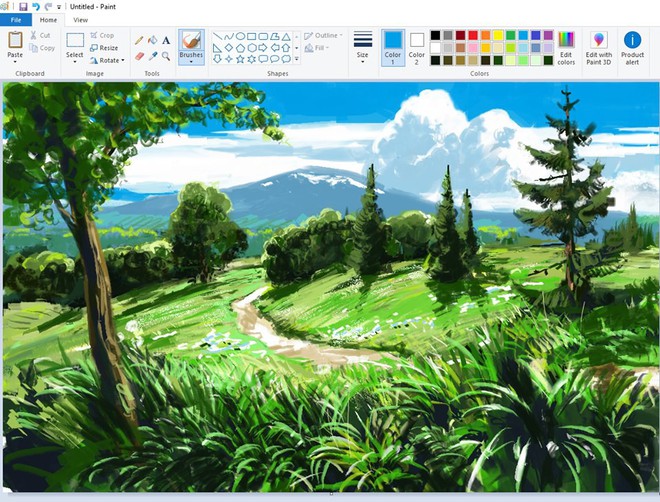 Họa sỹ vẽ tranh bằng Paint đỉnh như Photoshop, ai ngờ dân mạng thi ...