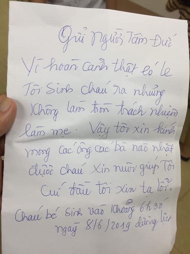 Bé gái 6 ngày tuổi bị bỏ rơi trong thùng với lời nhắn: Tôi không tròn trách nhiệm làm mẹ, mong mọi người giúp tôi nuôi cháu - Ảnh 2.