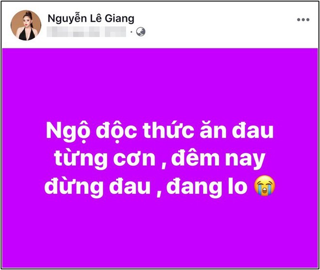 Lê Giang bị ngộ độc thức ăn, hiện tại sức khỏe vẫn chưa ổn định khiến nhiều đồng nghiệp lo lắng - Ảnh 1.