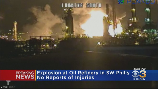 Hiện trường nhà máy lọc dầu tại Nam Philadelphia phát nổ thành quả cầu lửa - Ảnh 3.