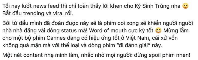 Phim Hàn Kí Sinh Trùng chiếm spotlight MXH, người Việt kháo nhau: Xem nhanh kẻo bị SPOIL là banh! - Ảnh 3.