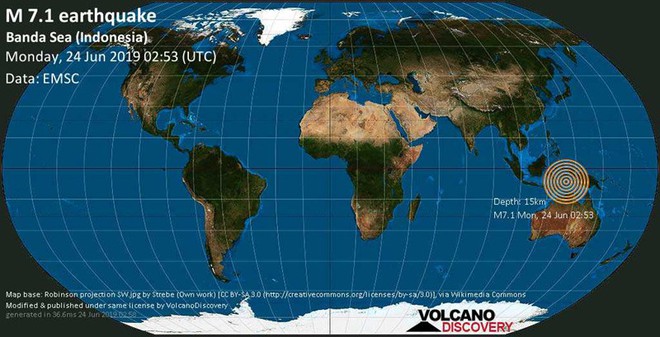 Indonesia: Động đất mạnh 7,7 độ richter ngoài khơi biển Banda - Ảnh 1.