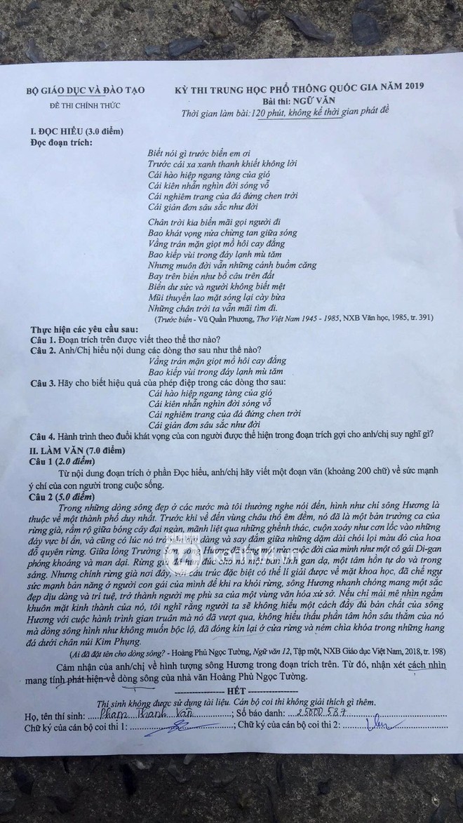 Xuất hiện một loạt tờ lịch đoán trúng phóc đề thi THPT Quốc gia 2019 môn Ngữ Văn - Ảnh 5.