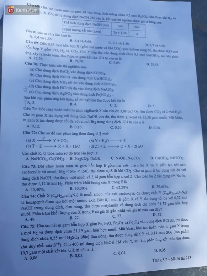 Đề thi môn Hóa học THPT quốc gia 2019 - Ảnh 3.