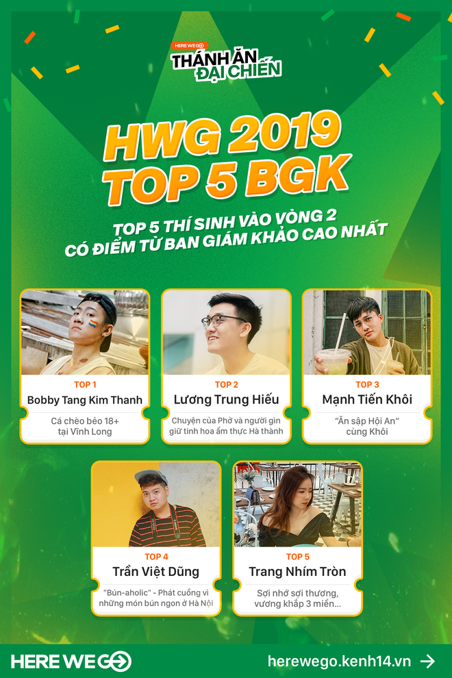 NÓNG: Công bố Top 10 thí sinh xuất sắc nhất bước vào vòng 2 Here We Go và 3 giải phụ cho các “Thánh ăn truyền cảm hứng”, cuộc đua chính thức vào hồi gay cấn! - Ảnh 1.