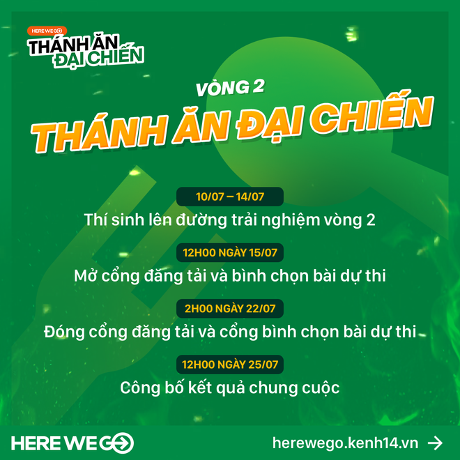 NÓNG: Công bố Top 10 thí sinh xuất sắc nhất bước vào vòng 2 Here We Go và 3 giải phụ cho các “Thánh ăn truyền cảm hứng”, cuộc đua chính thức vào hồi gay cấn! - Ảnh 15.