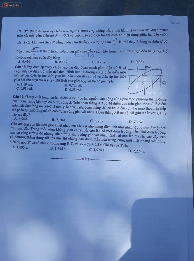 Đề thi môn Vật Lý THPT quốc gia 2019: Rất khó, nhiều thí sinh không làm được bài - Ảnh 5.