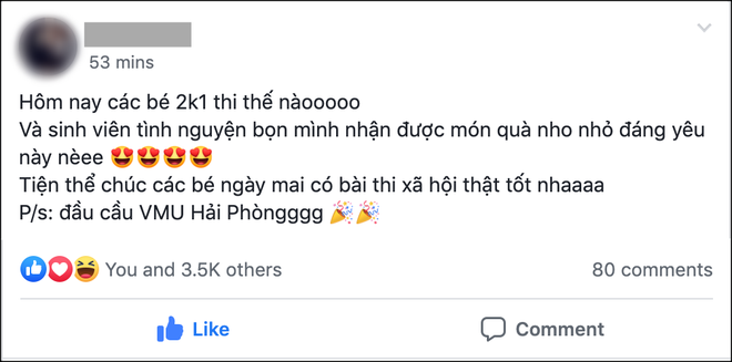 Mát lòng với bông hoa giấy cùng tâm thư cảm ơn ngọt lịm của cô nàng thí sinh gửi các sinh viên tình nguyện sau 2 ngày thi THPT Quốc gia - Ảnh 1.