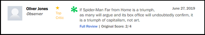 Review đầu tiên Spider-Man: Far From Home toàn mưa lời khen, thậm chí được chọn là phần Nhện hay nhất lịch sử! - Ảnh 13.