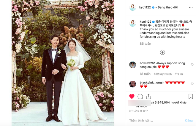 Đau lòng nhất hôm nay: 2 ngày sau khi đệ đơn ly hôn, Song Hye Kyo vẫn giữ bức ảnh cưới 4 triệu like từ 2 năm trước - Ảnh 1.
