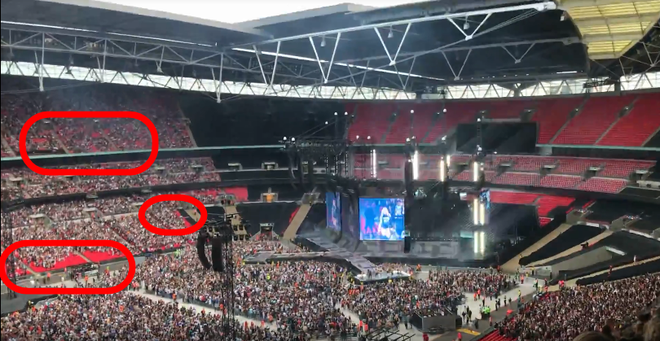 Trước BTS, Taylor Swift cũng từng mạnh miệng tuyên bố sold-out Wembley, những bức ảnh này chứng minh điều ngược lại! - Ảnh 1.