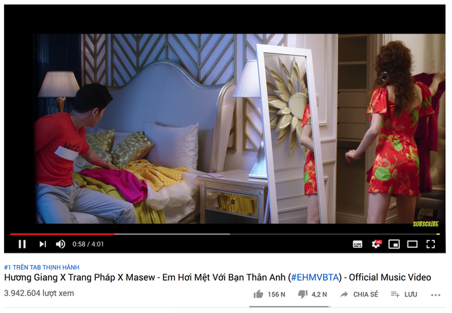 Khán giả có mệt với MV mới thì Hương Giang vẫn nhẹ nhàng cán mốc Top 1 trending lần thứ 3 liên tiếp  - Ảnh 1.