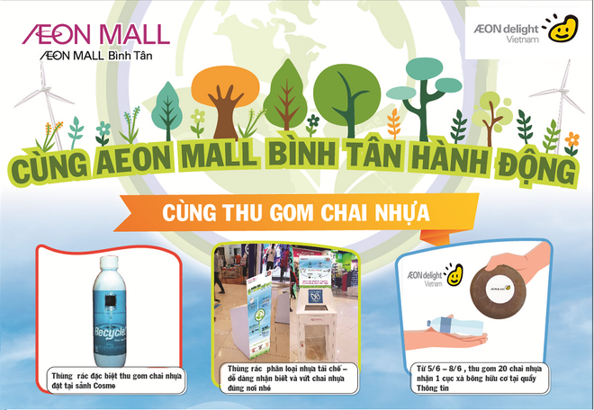 Hưởng ứng chiến dịch “Nói không với nhựa” cùng AEON MALL Bình Tân - Ảnh 2.