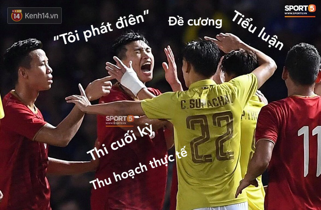 Loạt ảnh chế màn tranh chấp căng thẳng giữa các cầu thủ Việt Nam và Thái Lan: Tưởng không đau mà đau không tưởng - Ảnh 7.