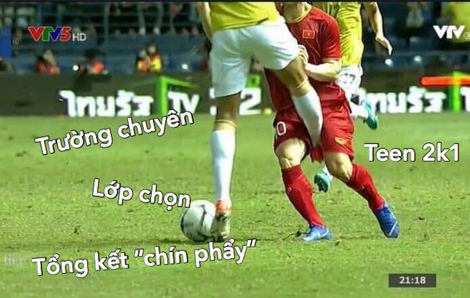 Loạt ảnh chế màn tranh chấp căng thẳng giữa các cầu thủ Việt Nam và Thái Lan: Tưởng không đau mà đau không tưởng - Ảnh 11.