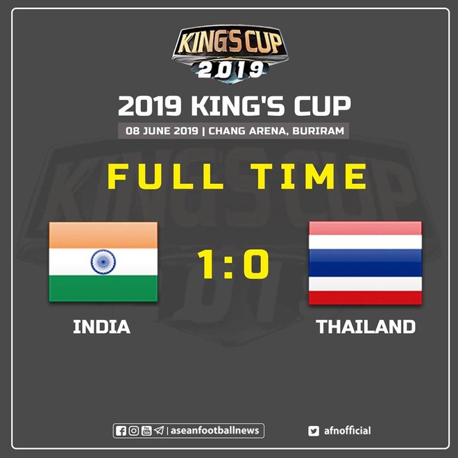 Thua trắng Ấn Độ, Thái Lan xếp chót giải đấu Kings Cup được tổ chức ngay trên sân nhà - Ảnh 1.