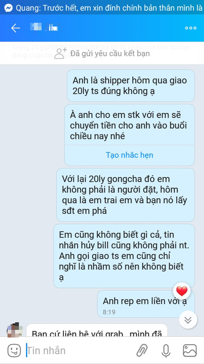 Cô gái bị tố bùng 20 ly trà sữa lên tiếng kêu oan, nhận lỗi khi để em trai "boom" thêm 2 đơn khác - Ảnh 7. Cô gái bị tố bùng 20 ly trà sữa lên tiếng kêu oan, nhận lỗi khi để em trai "boom" thêm 2 đơn khác - Ảnh 7.