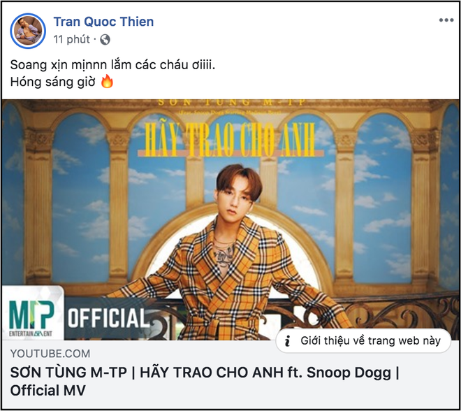 H&agrave;ng loạt sao Việt đứng ngồi kh&ocirc;ng y&ecirc;n trước MV H&atilde;y trao cho anh, kể cả người từng mỉa mai Sơn T&ugrave;ng cũng phải ủng hộ - Ảnh 2.