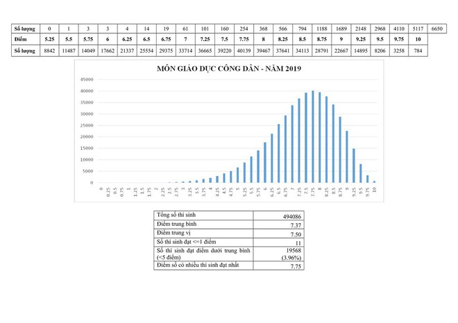 Bộ giáo dục công bố phổ điểm thi THPT Quốc gia 2019: Môn nào nhiều điểm 0, điểm 10 nhất? - Ảnh 6.