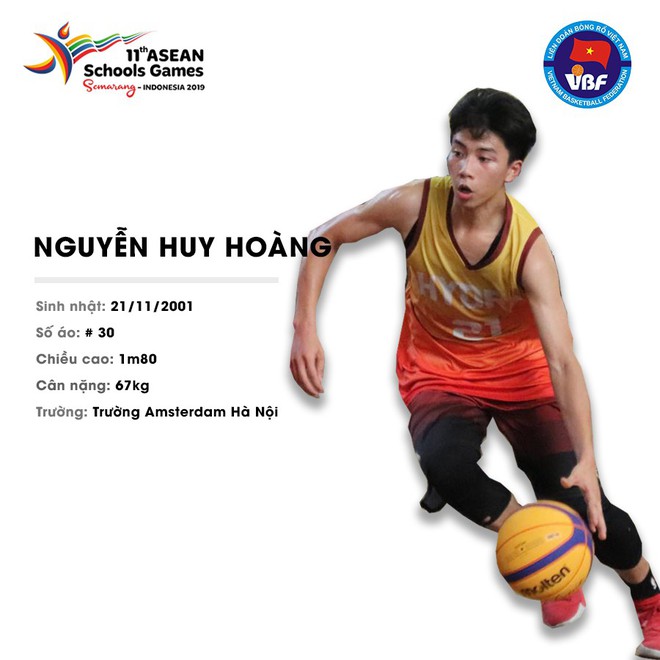 Điểm danh 12 gương mặt xuất sắc nhất của tuyển bóng rổ nam U18 Việt Nam tại ASEAN Schools Games 2019 - Ảnh 10.