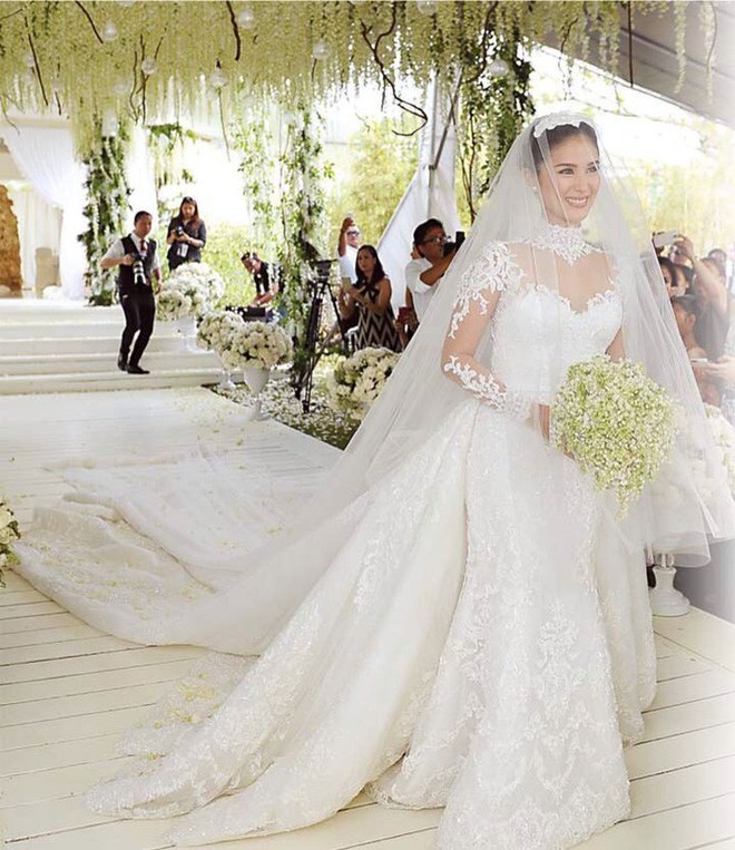 Bạn thân Hà Tăng - phu nhân thượng nghị sĩ Philippines từng diện tới 3 chiếc váy cưới xa hoa trong hôn lễ - Ảnh 2.