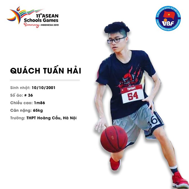 Điểm danh 12 gương mặt xuất sắc nhất của tuyển bóng rổ nam U18 Việt Nam tại ASEAN Schools Games 2019 - Ảnh 9.