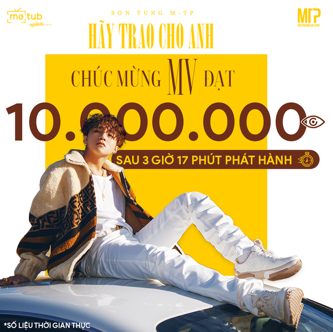 Với MV “Hãy Trao Cho Anh”, Sơn Tùng M-TP phá kỉ lục 10 triệu view của chính mình trong thời gian bao lâu? - Ảnh 1.