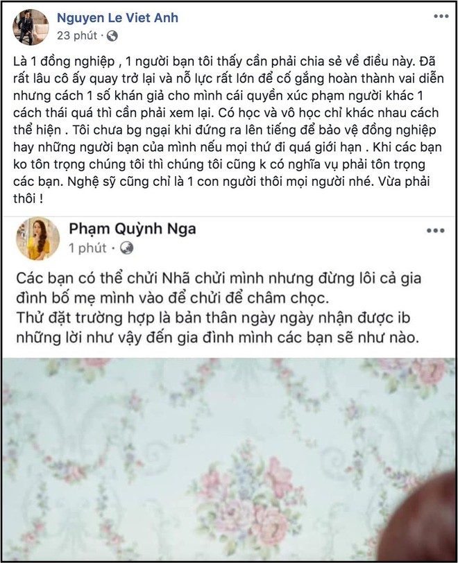 Quỳnh Nga được hội bạn thân ra mặt bảo vệ khi bị antifan quá khích chỉ trích cả bố mẹ vì ghét vai diễn trong “Về nhà đi con” - Ảnh 3.