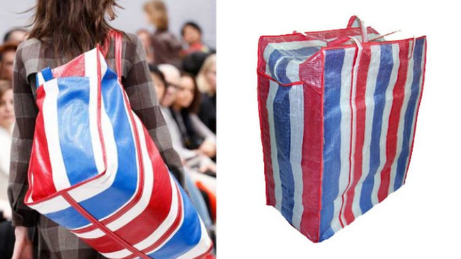 Hong Kong Red White Blue Tricolor Nylon Bag l 香港红白蓝胶袋| Shopee Singapore