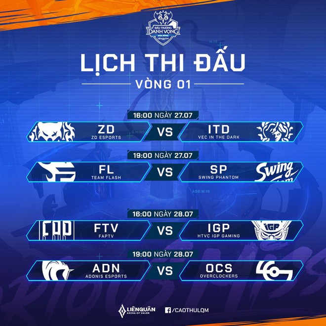 Lịch thi đấu chi tiết Đấu Trường Danh Vọng mùa Đông 2019: Trận siêu kinh điển Team Flash gặp Swing Phantom là tâm điểm ngày khai mạc! - Ảnh 1.