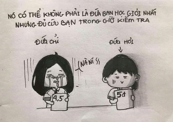 Vẽ tay bộ tranh khoảnh khắc về người bạn cùng bàn thời đi học, cô bạn khiến dân mạng thi nhau share vì quá dễ thương! - Ảnh 6.