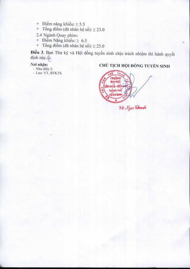 Đại học S&acirc;n khấu Điện ảnh TP HCM c&ocirc;ng bố điểm chuẩn, ng&agrave;nh diễn vi&ecirc;n lấy cao nhất với 27 điểm - Ảnh 2.