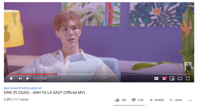 Nh&igrave;n lượt view ấn tượng của C&oacute; Tất Cả Nhưng Thiếu Anh sau 24h đầu c&agrave;ng chứng minh: Erik r&otilde; r&agrave;ng c&oacute; th&ugrave; với EDM! - Ảnh 3.