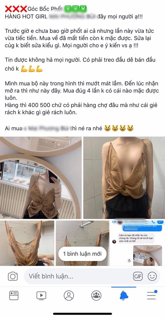 Bị phốt bán áo sexy trông như nùi giẻ, chủ shop đang đi chơi liền chạy về livestream phản dame khách: Nhà không có bàn ủi hay gì? - Ảnh 1.