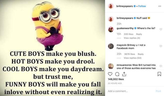 Instagram ngã cây nhất Hollywood gọi tên Britney Spears: Cute hột me cho đến bóp bụng méo cả tủ, đó là style của chị - Ảnh 1.