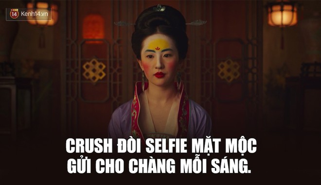 Lỡ tay dặm lố phấn, Lưu Diệc Phi biến thành meme sau trailer Mulan: Đây là tôi mỗi khi crush đòi selfie mặt mộc! - Ảnh 11.