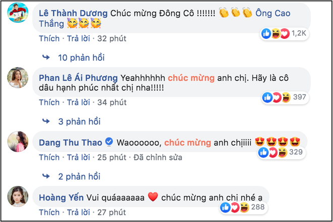 Hoa hậu Đặng Thu Thảo, Ngô Kiến Huy cùng dàn sao Việt đồng loạt chúc mừng Đông Nhi - Ông Cao Thắng chuẩn bị về một nhà - Ảnh 2.