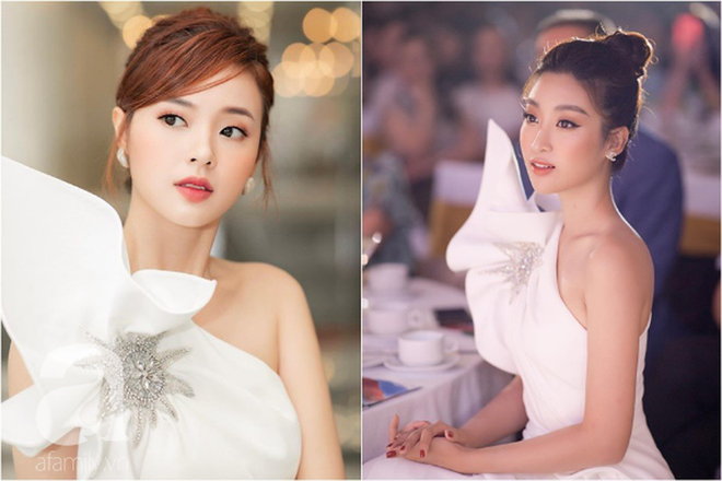 Ngay cả khi hơn 7 tuổi v&agrave; thua về chiều cao, Midu vẫn đẹp ngang ngửa HH Đỗ Mỹ Linh khi đụng h&agrave;ng - Ảnh 6.