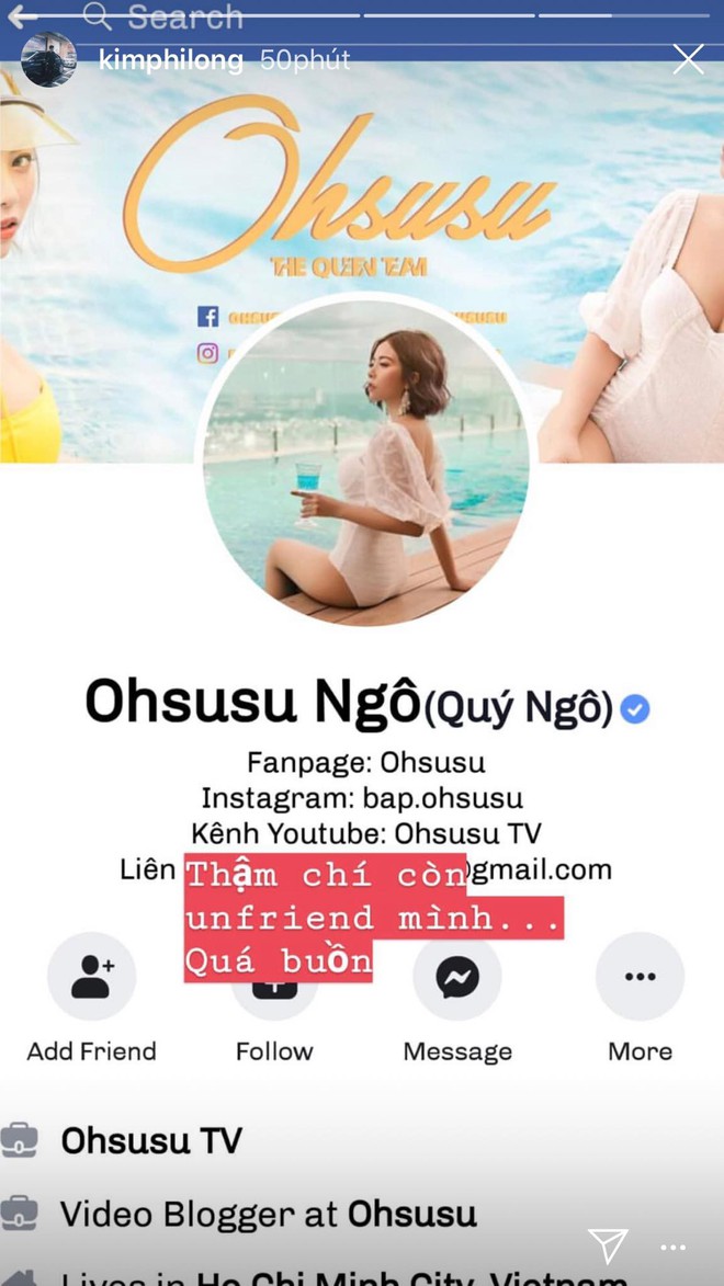 Ohsusu chính thức unfriend bạn trai cà khịa Sơn Tùng, bóc phét qua đêm Misthy: Hai người chia tay, cả làng đều vui - Ảnh 1.