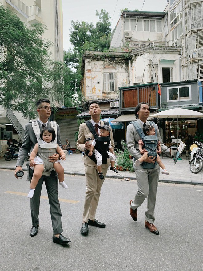 Liên minh 3 ông bố bỉm sữa với toàn những cái tên đình đám ở Hà Thành: Nhìn mà muốn lấy chồng, đẻ con ngay liền luôn á! - Ảnh 2.