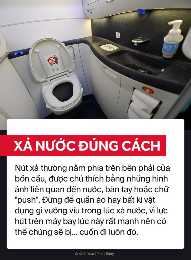 Học ngay cách sử dụng WC trên máy bay để bụng dạ biểu tình thì còn biết cách mà ứng phó nè! - Ảnh 4.