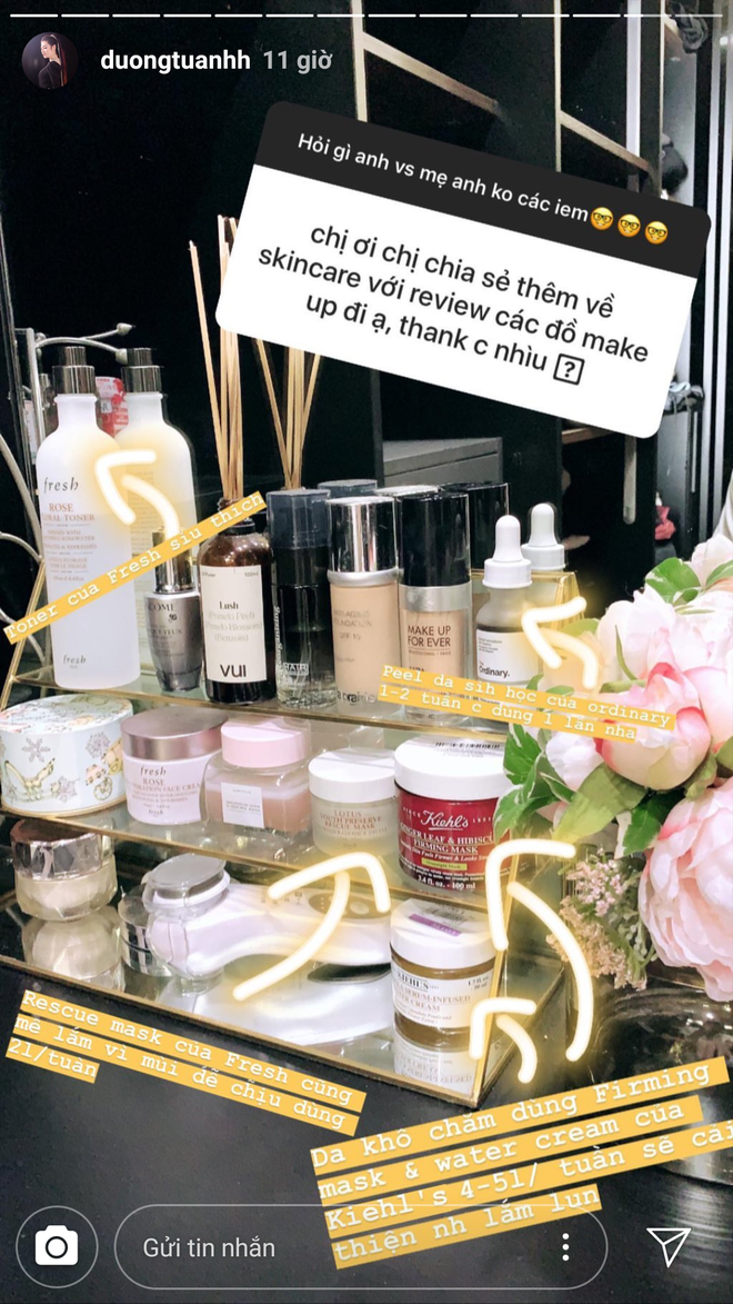 T&uacute; Anh lại h&eacute; lộ gia t&agrave;i skincare nhưng lần n&agrave;y, c&ocirc; c&ograve;n cập nhật th&ecirc;m v&agrave;i m&oacute;n gi&uacute;p ngăn l&atilde;o h&oacute;a từ trong trứng - Ảnh 1.