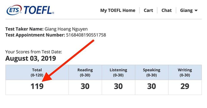 Chàng trai Việt trở thành một trong những người đầu tiên trên thế giới đạt 119/120 TOEFL định dạng mới, tương đương 9.0 IELTS - Ảnh 2.