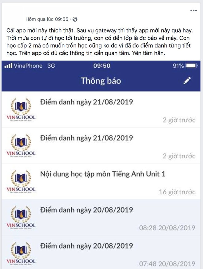 Vinschool dùng ứng dụng thông báo điểm danh học sinh và thời gian lên xe xuống xe an toàn đến phụ huynh - Ảnh 4.