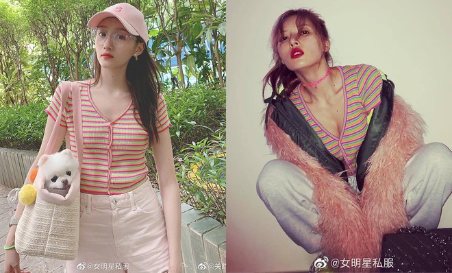 Thật khó tin đây là cùng 1 chiếc áo: Hyuna khoe ngực nở eo thon sexy, Quan Hiểu Đồng diện lại ngây thơ như nữ sinh  - Ảnh 8.